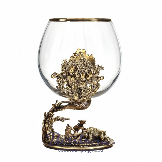 Коньячный бокал «Охота на кабана»