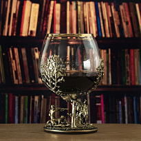 Коньячный бокал «Охота на лося»