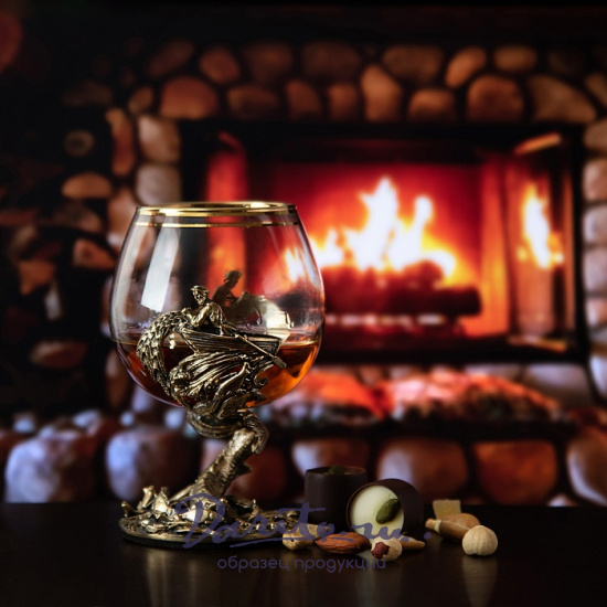 Коньячный бокал «Рыбалка. Осетр»