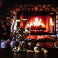 Коньячный бокал «Рыбалка. Осетр»