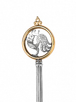 Чайная ложка из серебра 925 пробы «Петух»