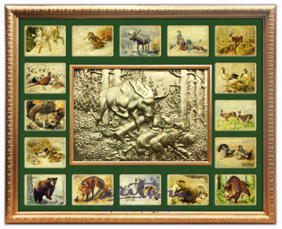 Панно подарочное «Русская охота»