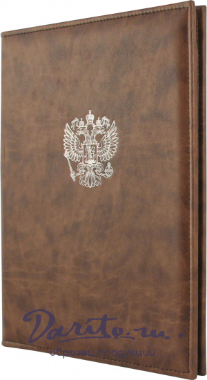 Папка с блинтовым тиснением, блокнотом А4 и карманом под ручку