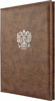 Папка с блинтовым тиснением, блокнотом А4 и карманом под ручку