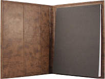 Папка с блинтовым тиснением, блокнотом А4 и карманом под ручку