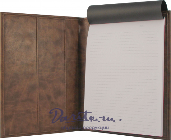 Папка с блинтовым тиснением, блокнотом А4 и карманом под ручку
