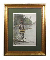 Гравюра «Рыбалка»