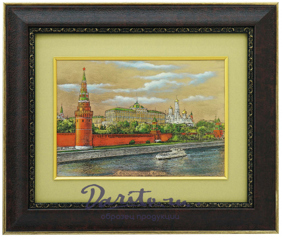 Гравюра на металле «Вид на набережную Кремля»