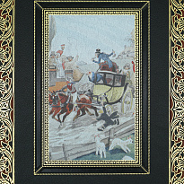 Книга Посмертные записки Пиквикского клуба в кожаном переплете с тиснением и фотопечатью 