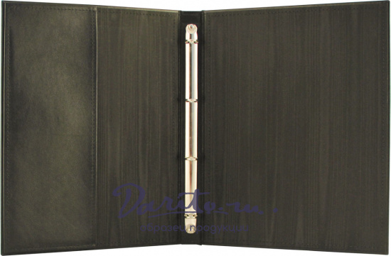 Папка для файлов с кольцевым механизмом с карманом и блинтовым тиснением