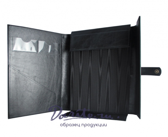 Папка для бумаг с блинтовым тиснением Герб России с клапанами и карманами