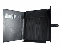 Папка для бумаг с блинтовым тиснением Герб России с клапанами и карманами