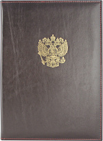 Папка адресная с блинтовым тиснением Герб России
