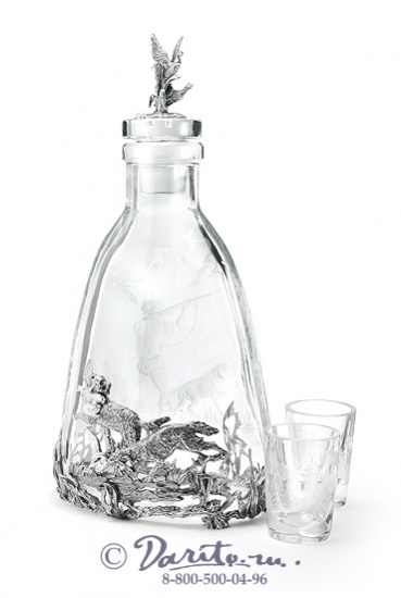 Хрустальный водочный набор «Царские трофеи»