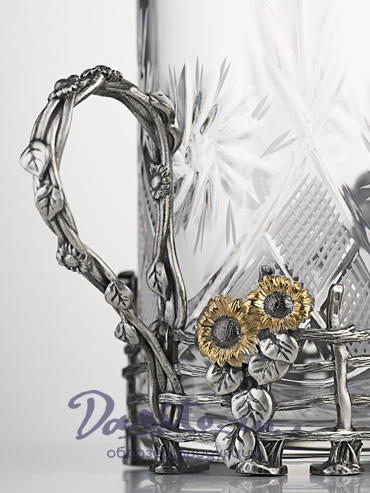 Подстаканник со стаканом «Подсолнухи»