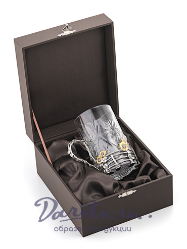 Подстаканник со стаканом «Подсолнухи»