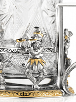 Подстаканник со стаканом  «Скоморохи»