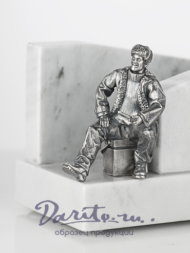 Салфетница мраморная «Подледный лов»