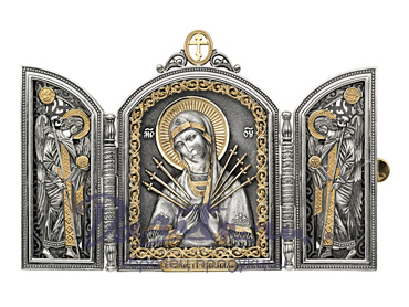Складень «Семистрельная икона Божьей матери»