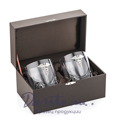 Подарочный набор из 2-х стаканов «Кадуцей»