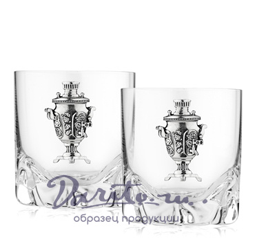 Подарочный набор из 2-х стаканов «Самовары»