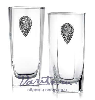 Подарочный набор из 2-х стаканов для воды «Русь»