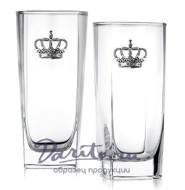 Подарочный набор из 2-х стаканов для воды «Царица»