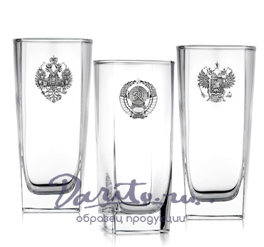 Подарочный набор из 3-х стаканов для воды «Эпохи»