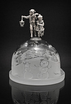 Лимонница из серебра и хрусталя «Дети на коньках»