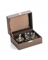 Икорница из хрусталя и серебра 925 пробы «Змей Горыныч»