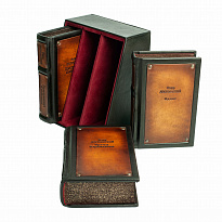 Собрание сочинений Ф.М. Достоевского в 3 томах в кожаном переплете с футляром