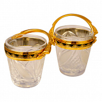 Набор рюмок и хрустальный графин «Барышня с коромыслом»