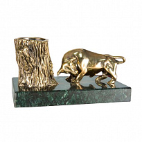 Карандашница из бронзы «Бык»