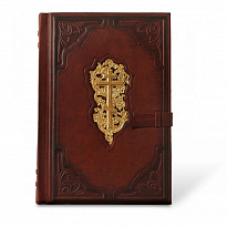 Книга. Библия большая в кожаном переплете.