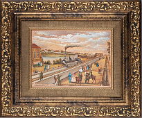 Гравюра на металле «Царскосельская железная дорога»