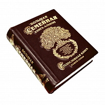 Большая семейная родословная книга-альбом в кожаном переплете с тиснением