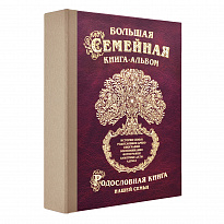 Большая семейная родословная книга-альбом в твердом переплете с глянцем