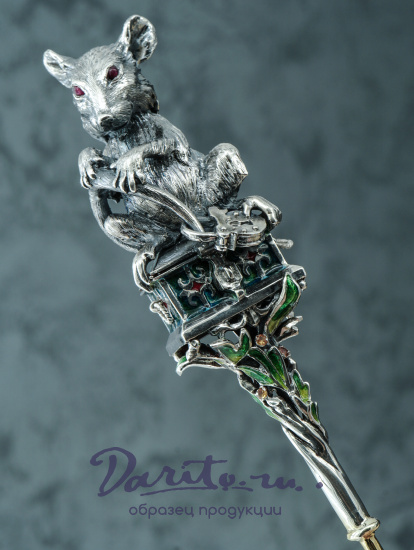 Ложка авторская «Крыска на ларце»