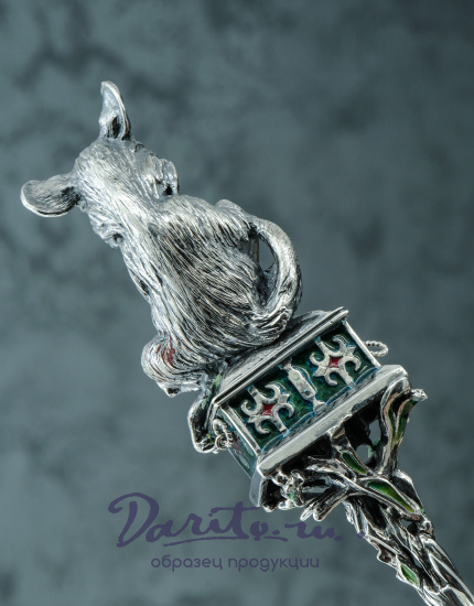 Ложка авторская «Крыска на ларце»