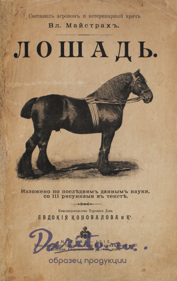 Антикварная книга «Лошадь»