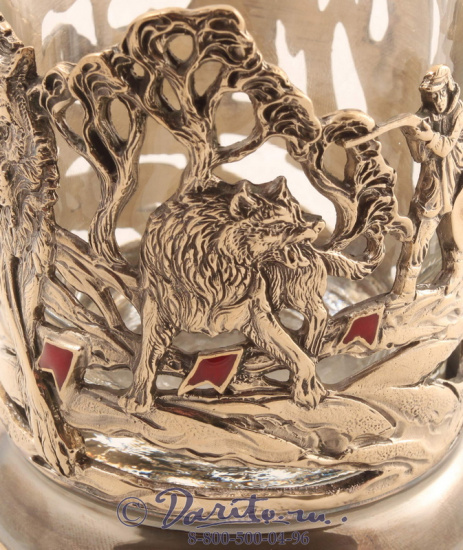 Подстаканник «Охота на волков»