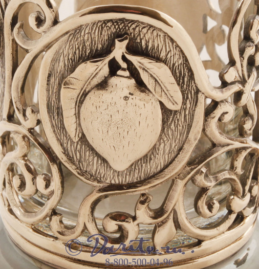 Подстаканник из латуни «Чаепитие с лимоном»