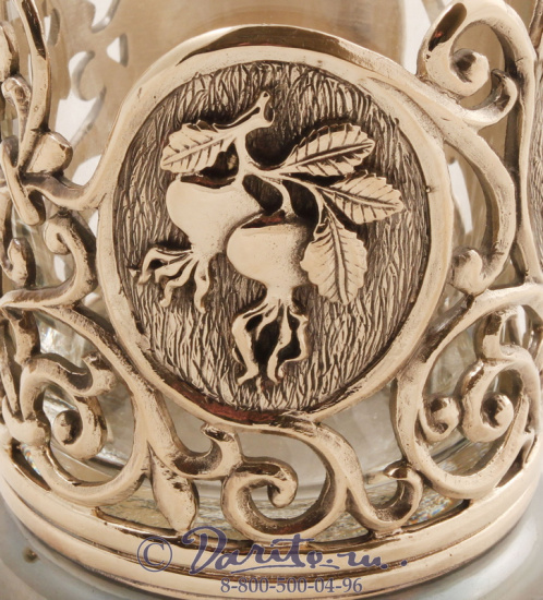 Подстаканник из латуни «Чаепитие с лимоном»