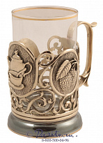 Подстаканник из латуни «Чаепитие с малиной»