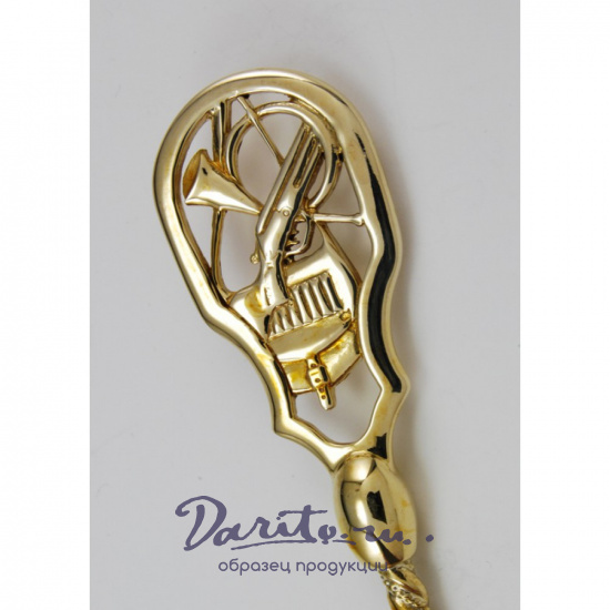 Чайная ложка Охота из латуни