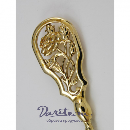 Чайная ложка Розы из латуни