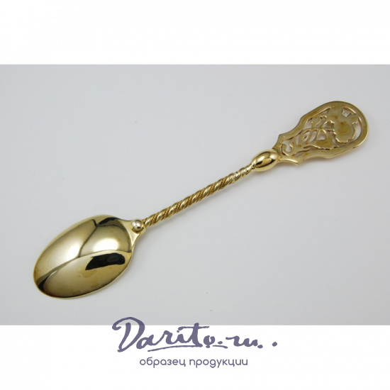 Чайная ложка Розы из латуни