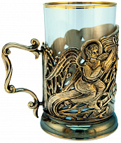 Подстаканник из латуни с эмалью «Кулич»