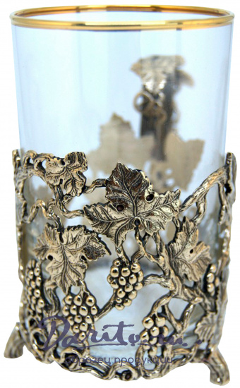 Подстаканник из латуни «Лоза»