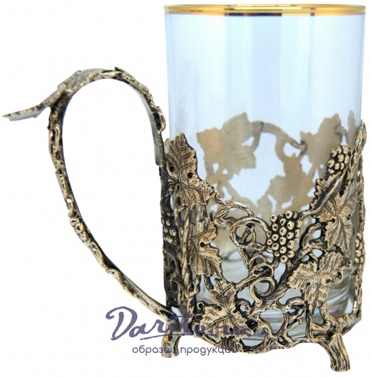 Подстаканник из латуни «Лоза»